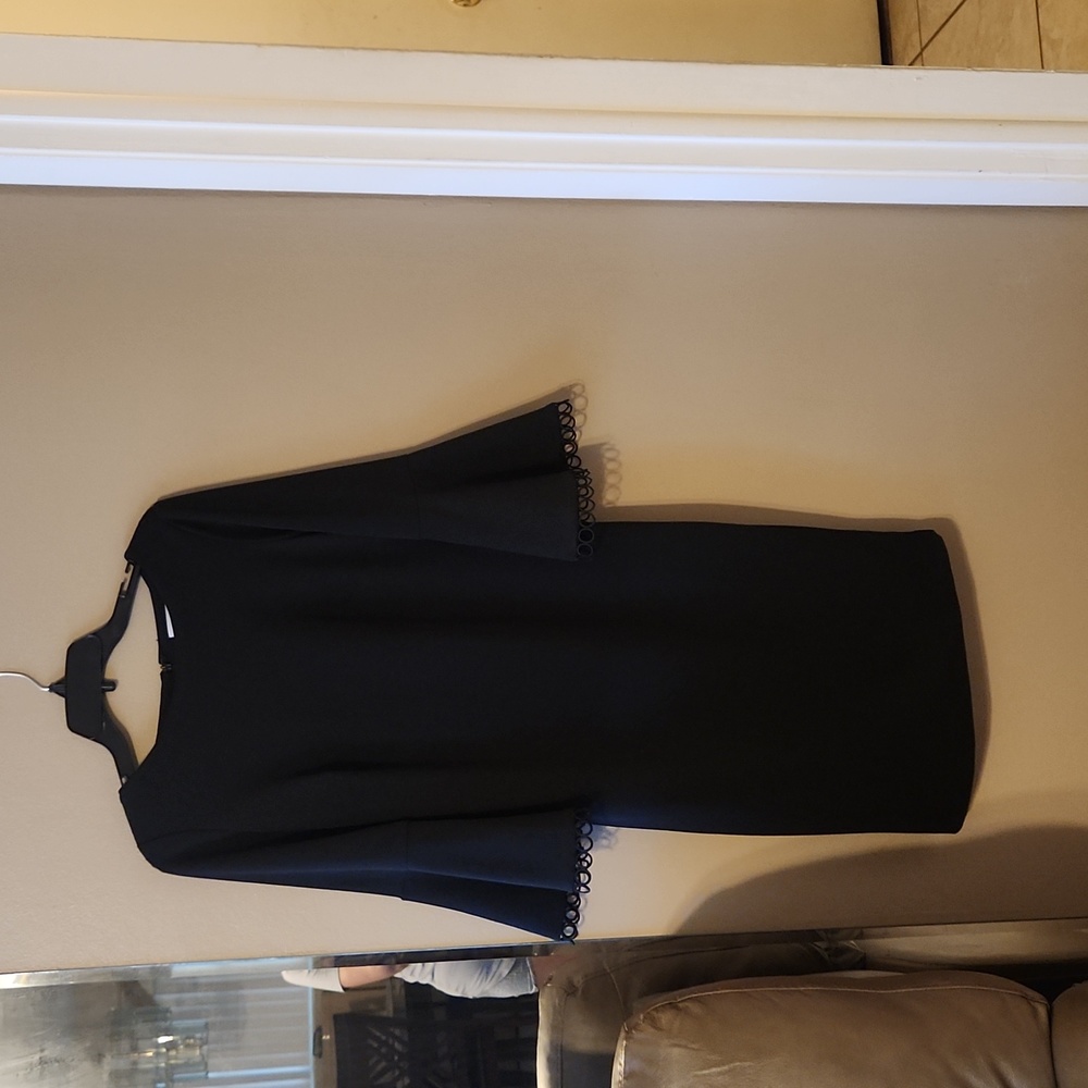 Calvin Klein Dress, Black, 3/4 Sleeve, 8